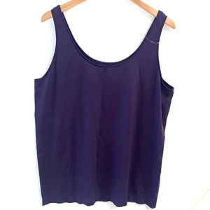 (A7) NEW Lane Bryant Purple tank top with stain trim, Size 26/28, NWOT